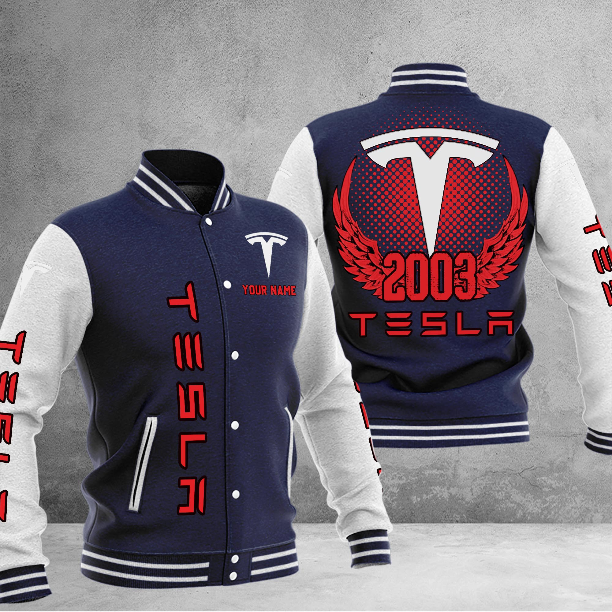 Tesla DMHJ1086 Baseball Jacket Multicolor - Famjoys Tesla DMHJ1086 Baseball Jacket Multicolor - Famjoys