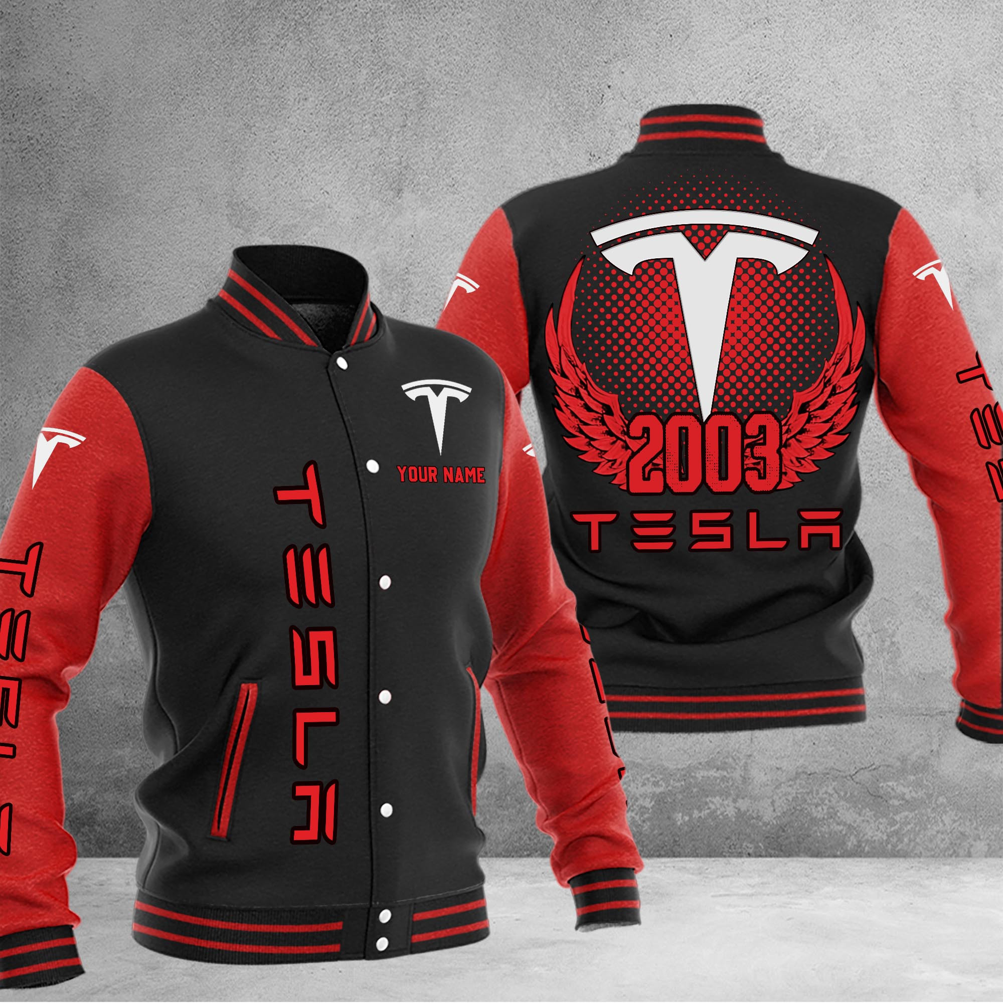 Tesla DMHJ1086 Baseball Jacket Multicolor - Famjoys Tesla DMHJ1086 Baseball Jacket Multicolor - Famjoys