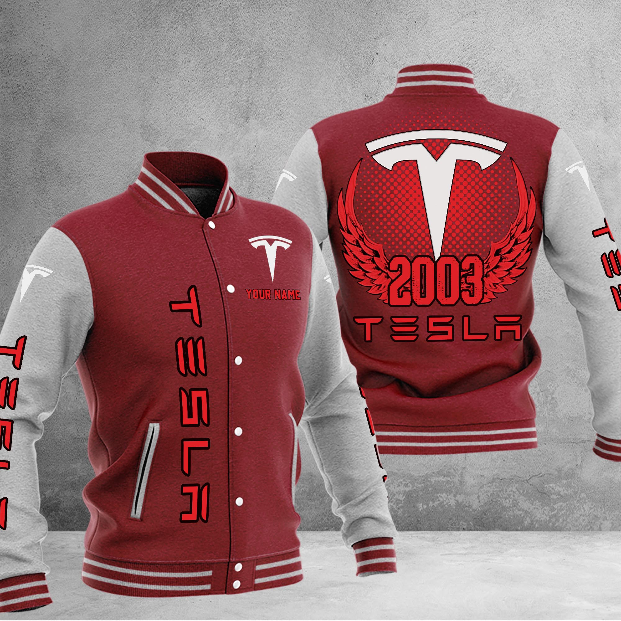 Tesla DMHJ1086 Baseball Jacket Multicolor - Famjoys Tesla DMHJ1086 Baseball Jacket Multicolor - Famjoys