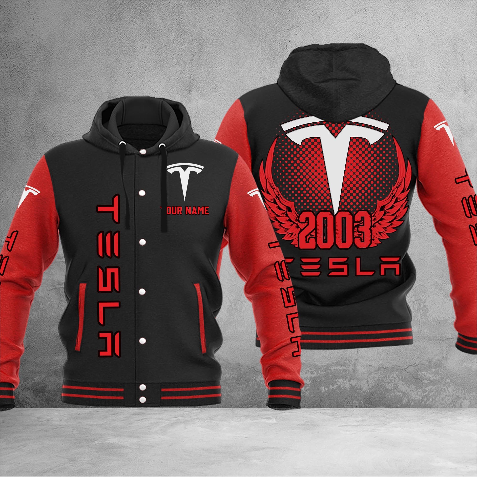 Tesla DMHJ1086 Baseball Jacket Multicolor - Famjoys Tesla DMHJ1086 Baseball Jacket Multicolor - Famjoys