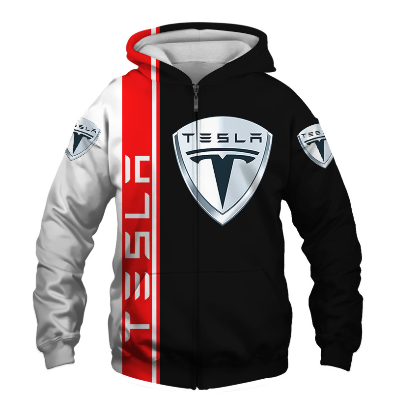 Tesla t-shirt hoodie apparel 3D full printing - Famjoys Tesla t-shirt hoodie apparel 3D full printing - Famjoys