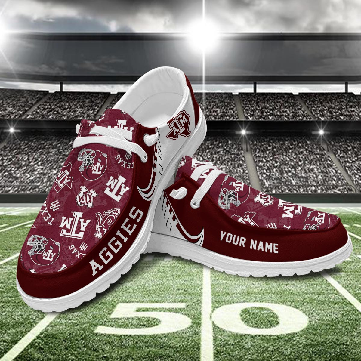 Texas A&M Aggies Hey Dude Shoes – Moccasin Slipper - Famjoys Texas A&M Aggies Hey Dude Shoes – Moccasin Slipper - Famjoys