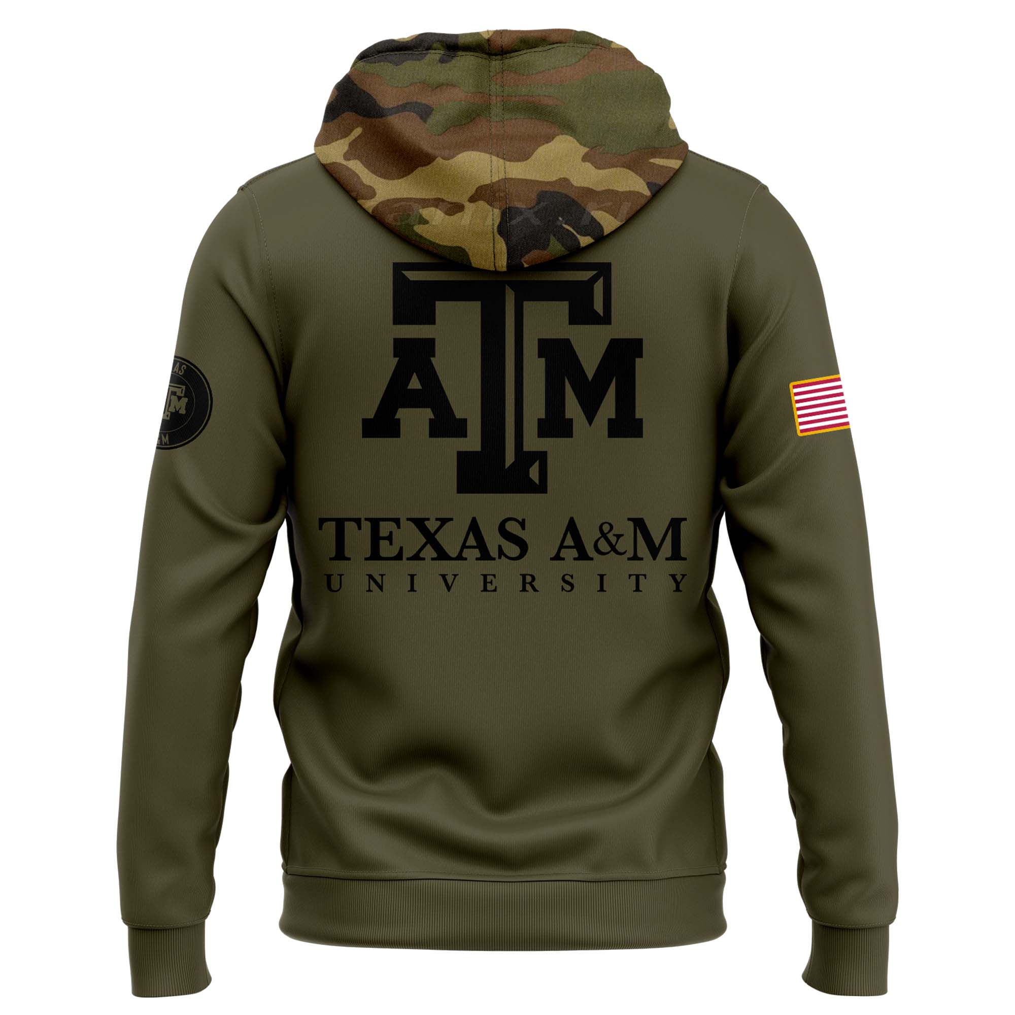 Texas A&M Aggies Camo Salute to Service Club Fleece Pullover Hoodie - Famjoys Texas A&M Aggies Camo Salute to Service Club Fleece Pullover Hoodie - Famjoys