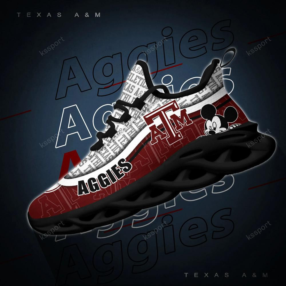 Texas A&M Aggies Max Soul Clunky Sneakers - Famjoys Texas A&M Aggies Max Soul Clunky Sneakers - Famjoys