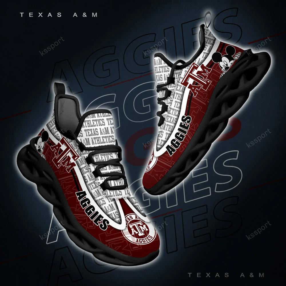 Texas A&M Aggies Max Soul Clunky Sneakers - Famjoys Texas A&M Aggies Max Soul Clunky Sneakers - Famjoys