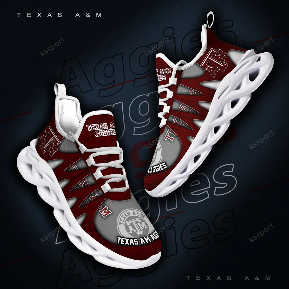 Texas A&M Aggies Max Soul Shoes, Running Sneakers - Famjoys Texas A&M Aggies Max Soul Shoes, Running Sneakers - Famjoys
