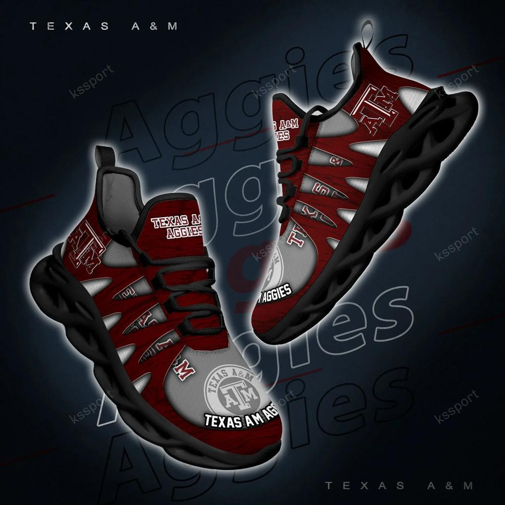 Texas A&M Aggies Max Soul Shoes, Running Sneakers - Famjoys Texas A&M Aggies Max Soul Shoes, Running Sneakers - Famjoys