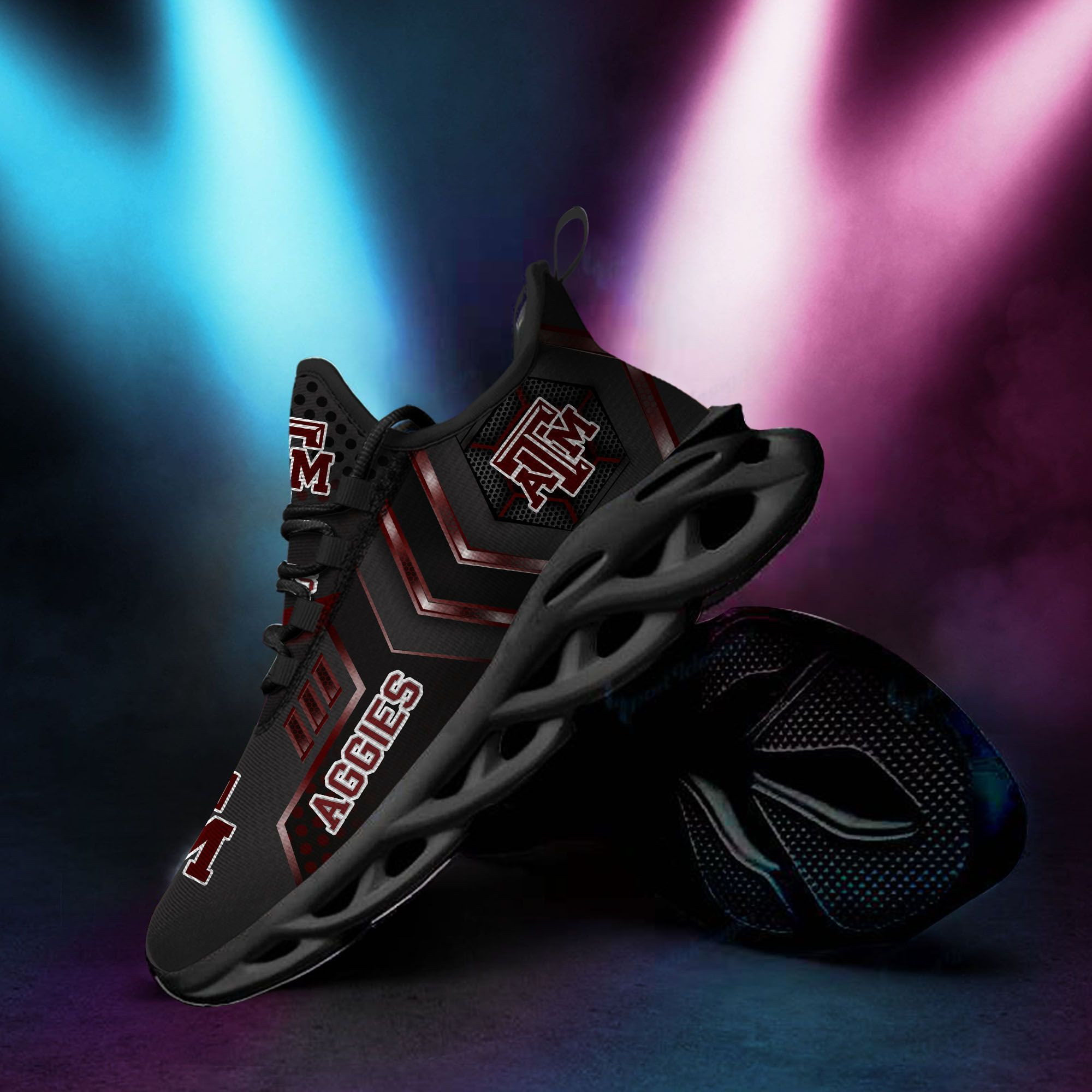 Texas A&M Aggies Max Soul Sneakers Shoes - Famjoys Texas A&M Aggies Max Soul Sneakers Shoes - Famjoys