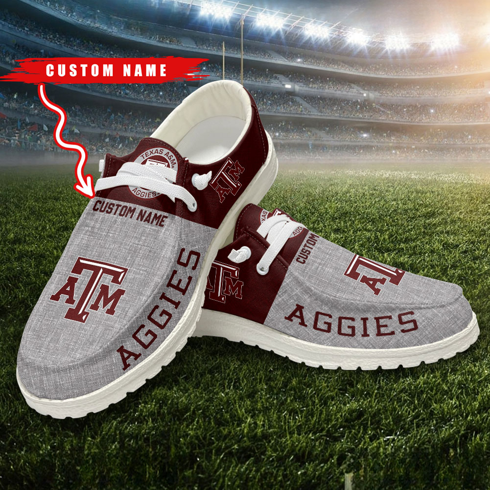 Texas A&M Aggies Personalized Hey Dude Shoes - Famjoys Texas A&M Aggies Personalized Hey Dude Shoes - Famjoys