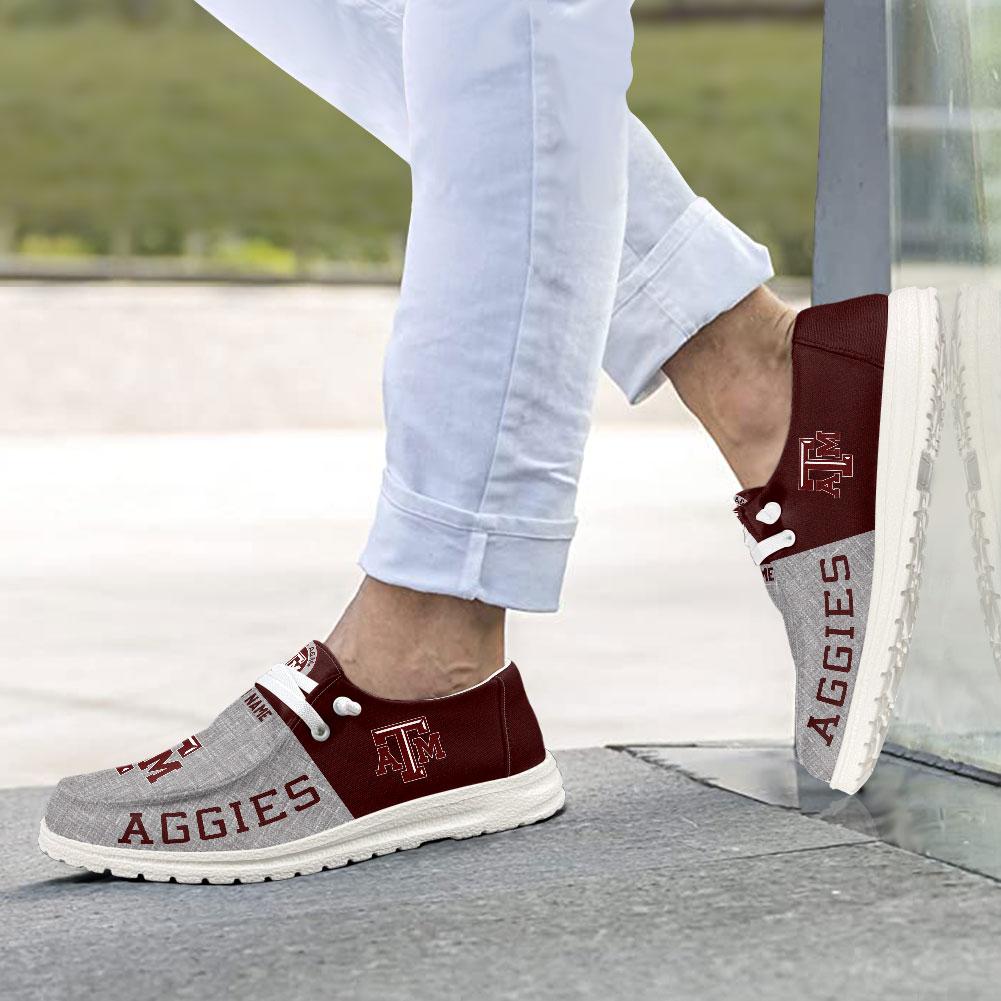 Texas A&M Aggies Personalized Hey Dude Shoes - Famjoys Texas A&M Aggies Personalized Hey Dude Shoes - Famjoys