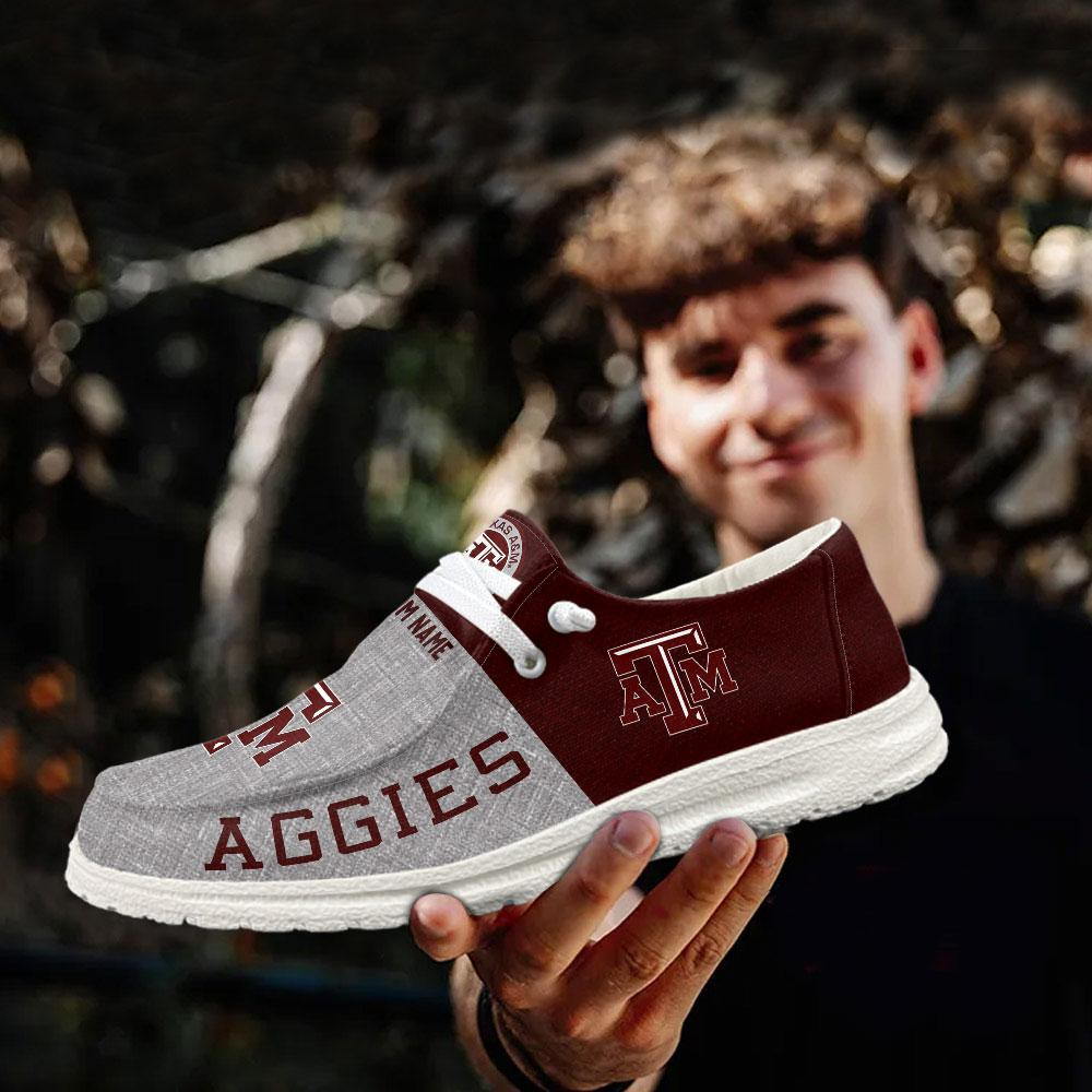 Texas A&M Aggies Personalized Hey Dude Shoes - Famjoys Texas A&M Aggies Personalized Hey Dude Shoes - Famjoys