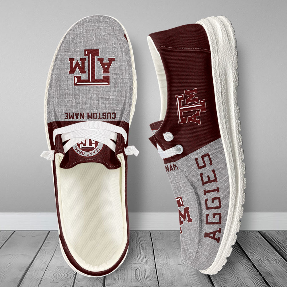 Texas A&M Aggies Personalized Hey Dude Shoes - Famjoys Texas A&M Aggies Personalized Hey Dude Shoes - Famjoys