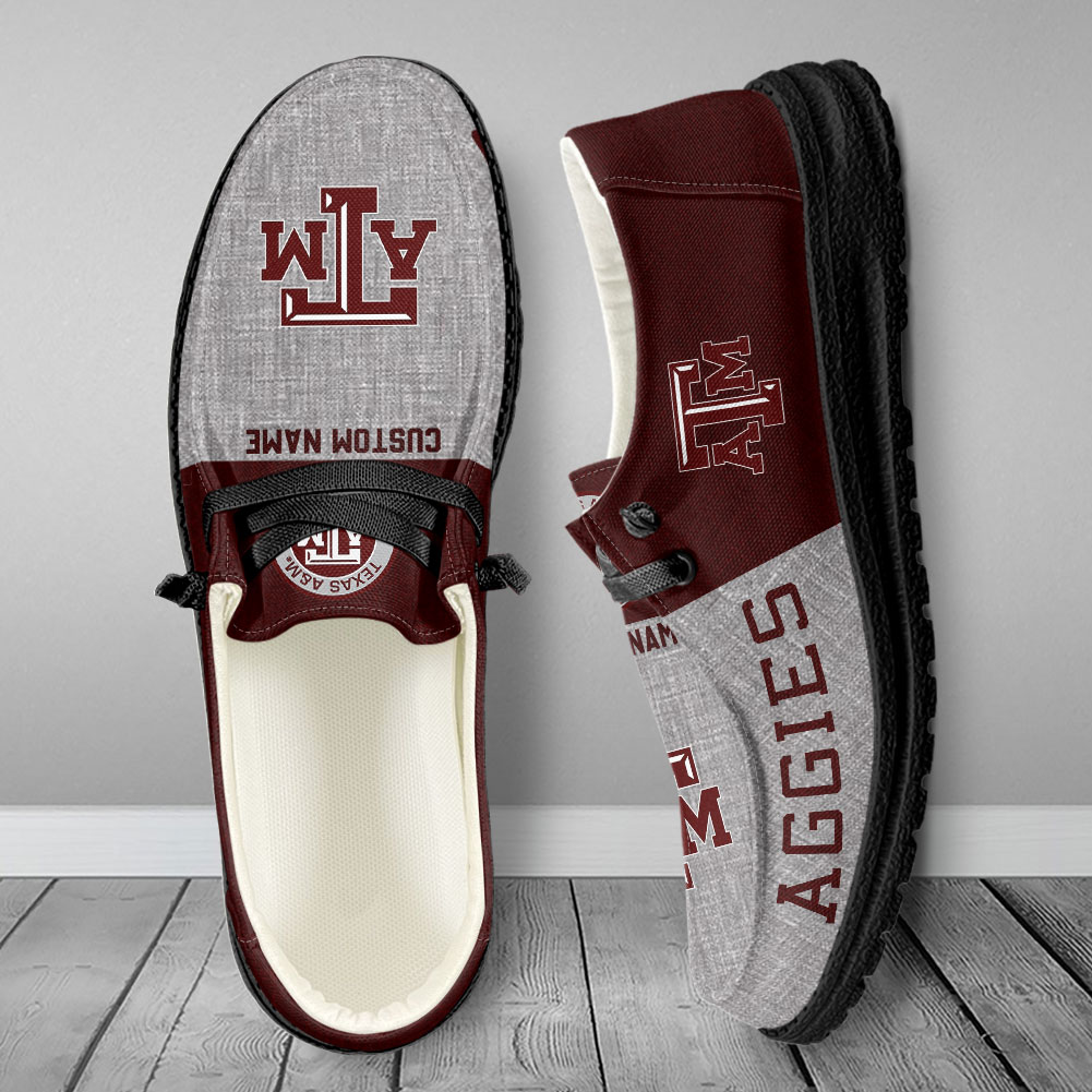Texas A&M Aggies Personalized Hey Dude Shoes - Famjoys Texas A&M Aggies Personalized Hey Dude Shoes - Famjoys