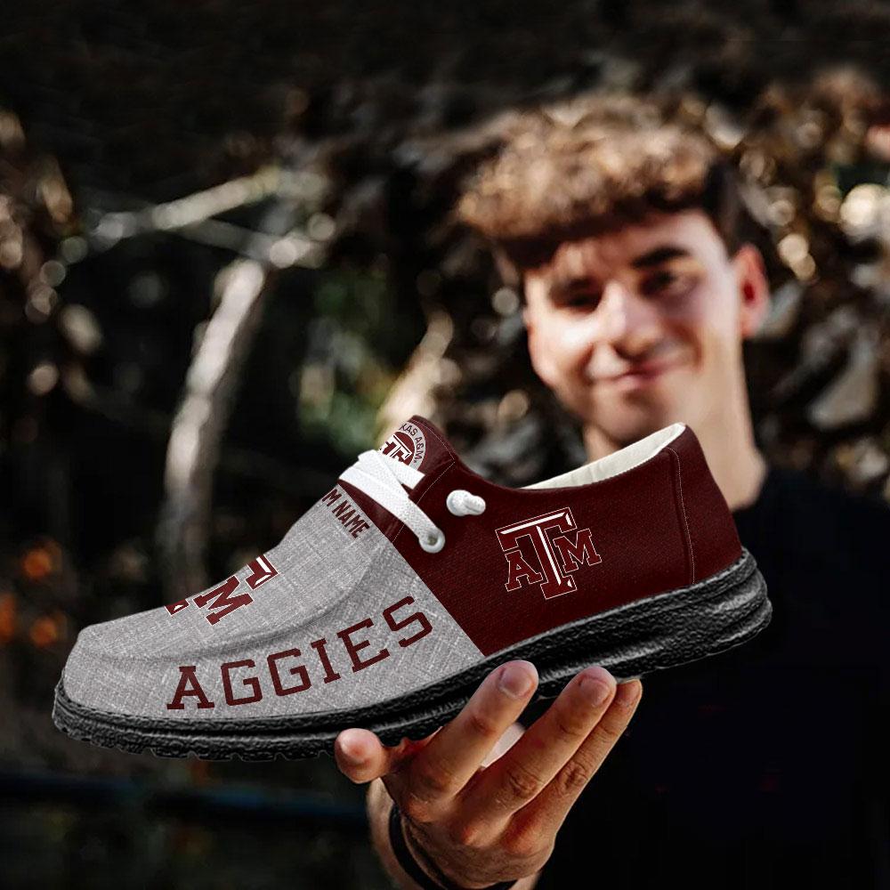 Texas A&M Aggies Personalized Hey Dude Shoes - Famjoys Texas A&M Aggies Personalized Hey Dude Shoes - Famjoys