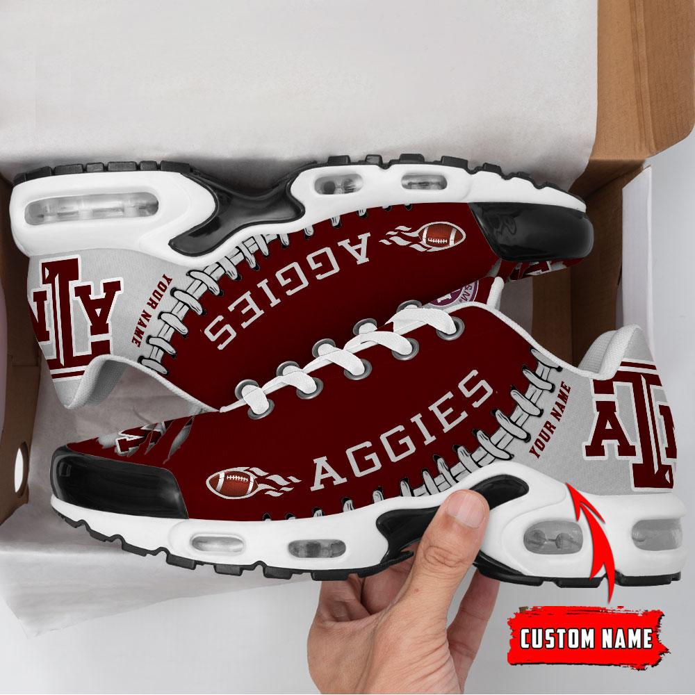 Texas A&M Aggies Personalized Name Air Cushion Sports Shoes Sneaker KLTNS220579 - Famjoys Texas A&M Aggies Personalized Name Air Cushion Sports Shoes Sneaker KLTNS220579 - Famjoys