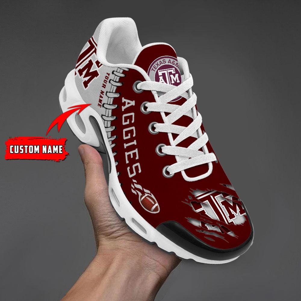 Texas A&M Aggies Personalized Name Air Cushion Sports Shoes Sneaker KLTNS220579 - Famjoys Texas A&M Aggies Personalized Name Air Cushion Sports Shoes Sneaker KLTNS220579 - Famjoys