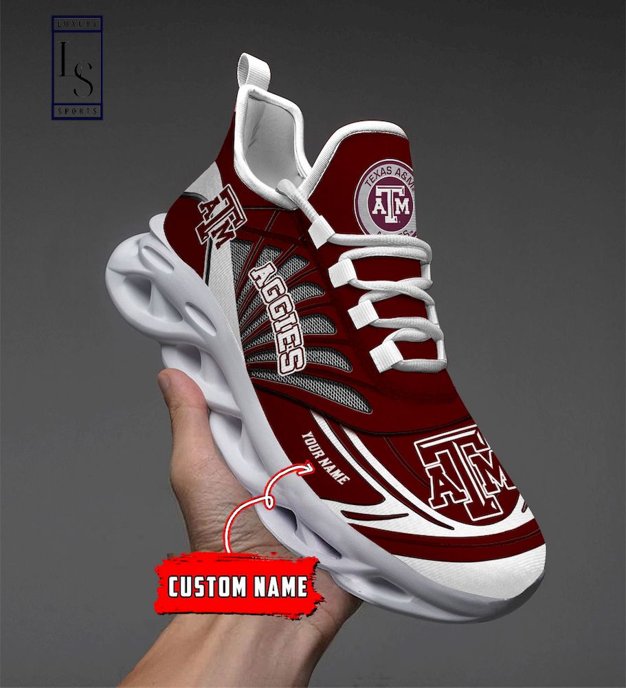 Texas A&M Aggies Custom Name Max Soul Shoes - Famjoys Texas A&M Aggies Custom Name Max Soul Shoes - Famjoys