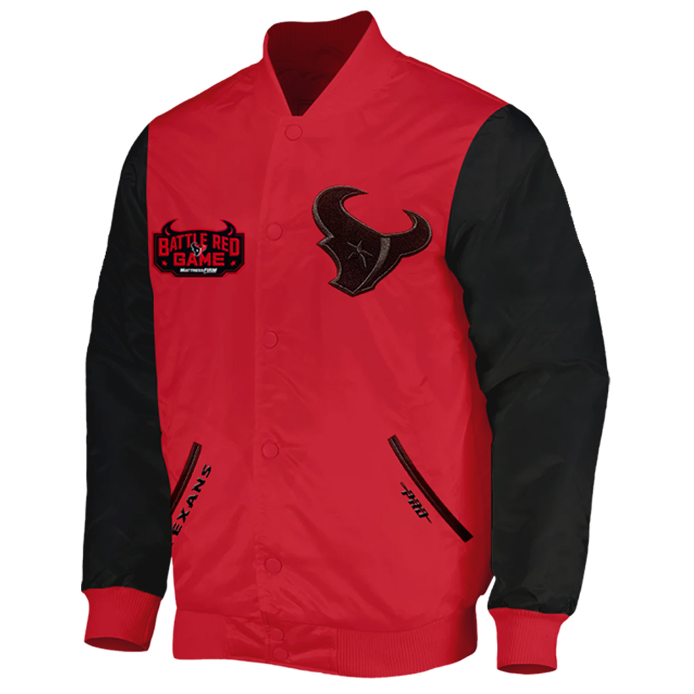Texas Houston “Battle Red” Jacket - Famjoys Texas Houston “Battle Red” Jacket - Famjoys