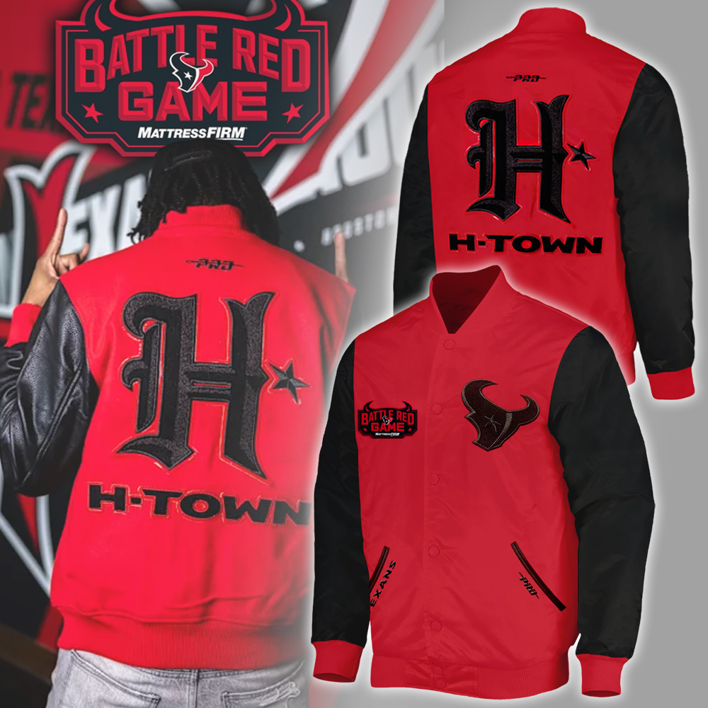 Texas Houston “Battle Red” Jacket - Famjoys Texas Houston “Battle Red” Jacket - Famjoys