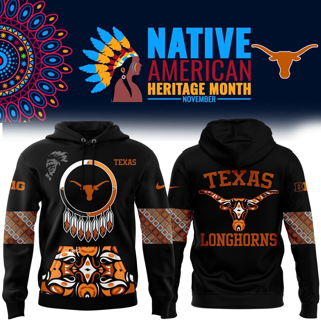 Texas Longhorns 2024 Native American Heritage Month Premium Pullover Hoodie - Famjoys Texas Longhorns 2024 Native American Heritage Month Premium Pullover Hoodie - Famjoys