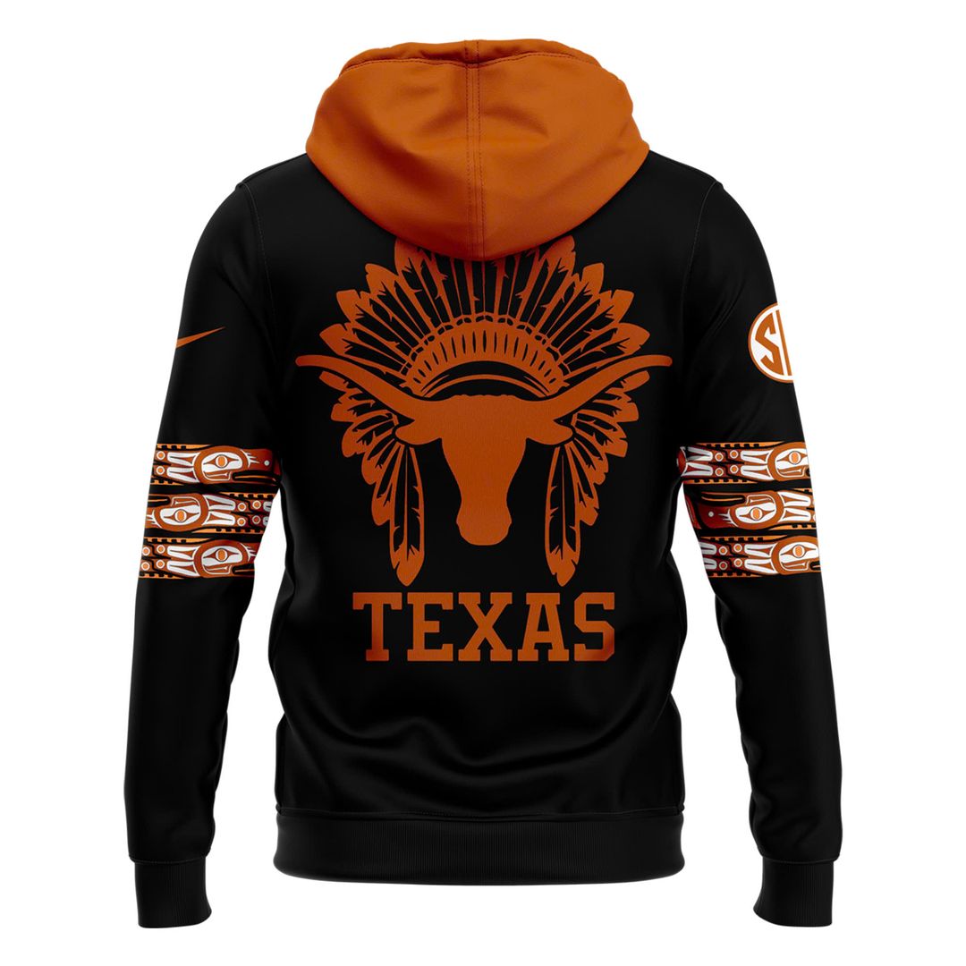 Texas Longhorns 2024 Native American Heritage Month Premium Pullover Hoodie - Famjoys Texas Longhorns 2024 Native American Heritage Month Premium Pullover Hoodie - Famjoys