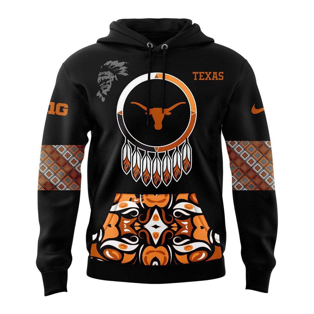 Texas Longhorns 2024 Native American Heritage Month Premium Pullover Hoodie - Famjoys Texas Longhorns 2024 Native American Heritage Month Premium Pullover Hoodie - Famjoys