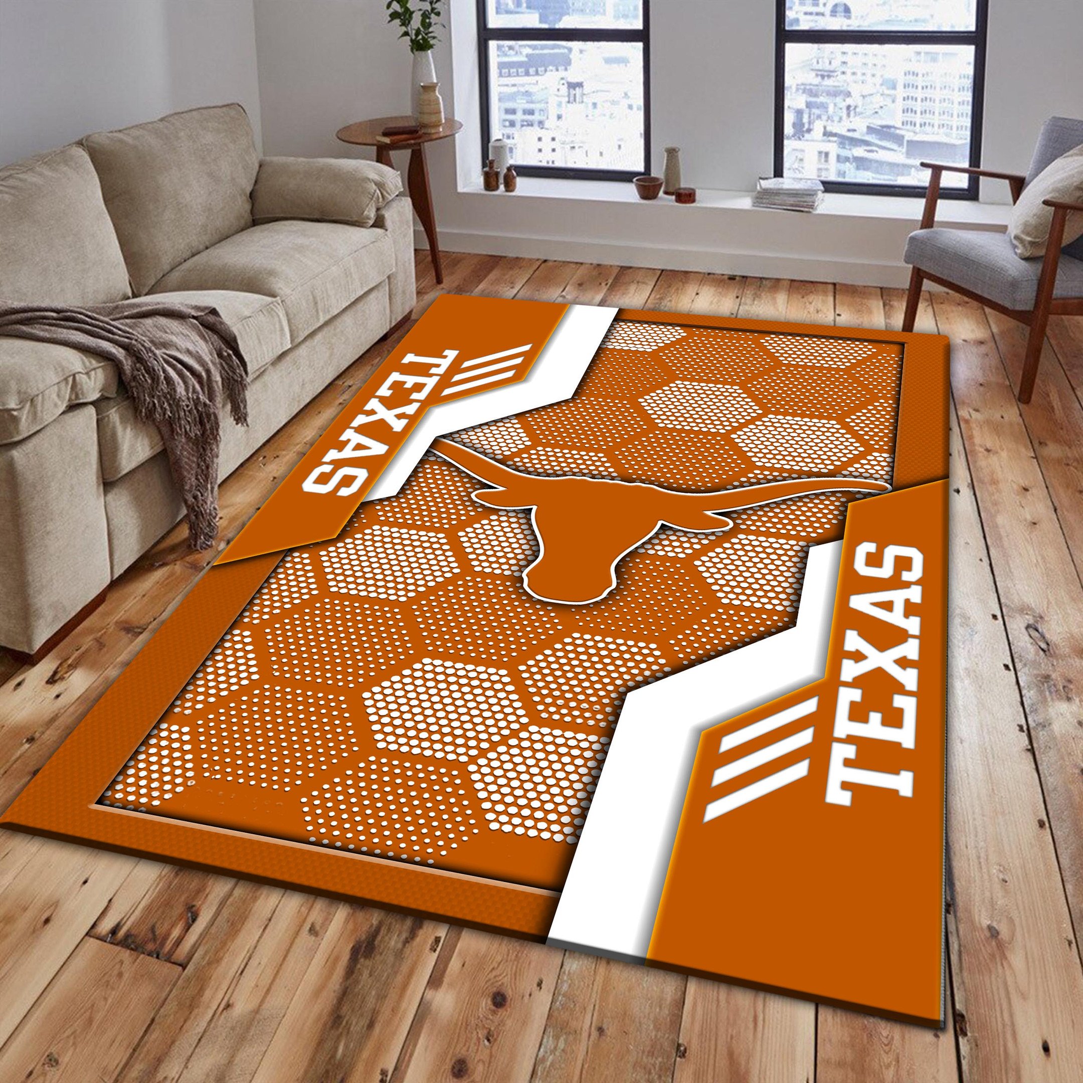 Texas Longhorns Area Rugs 3706 - Famjoys Texas Longhorns Area Rugs 3706 - Famjoys