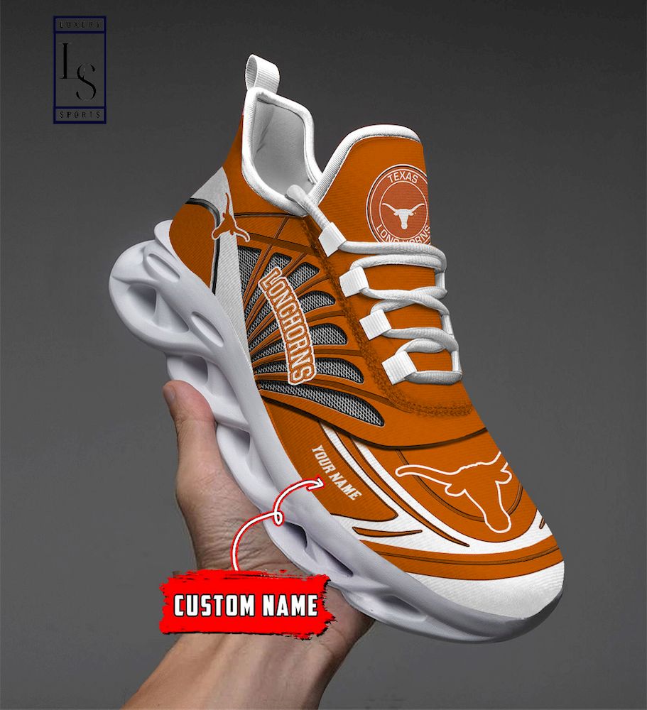 Texas Longhorns Custom Name Max Soul Shoes - Famjoys Texas Longhorns Custom Name Max Soul Shoes - Famjoys