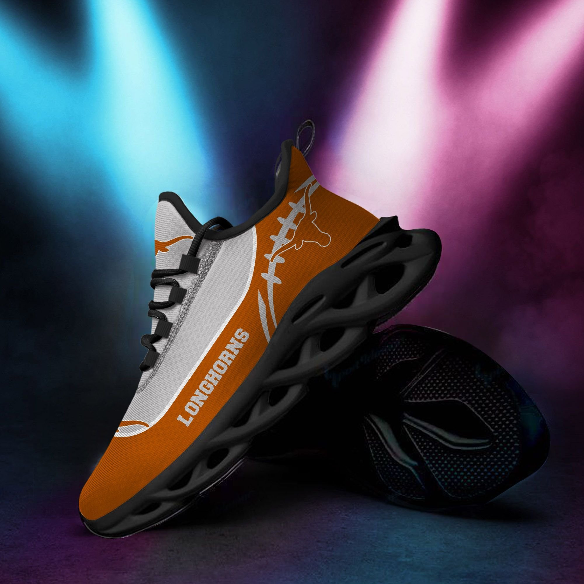 Texas Longhorns Custom Personalized Max Soul Sneakers Shoes - Famjoys Texas Longhorns Custom Personalized Max Soul Sneakers Shoes - Famjoys