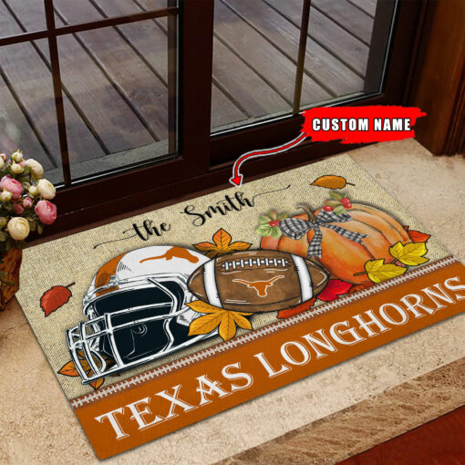 Texas Longhorns Fall Football Doormat - Famjoys Texas Longhorns Fall Football Doormat - Famjoys