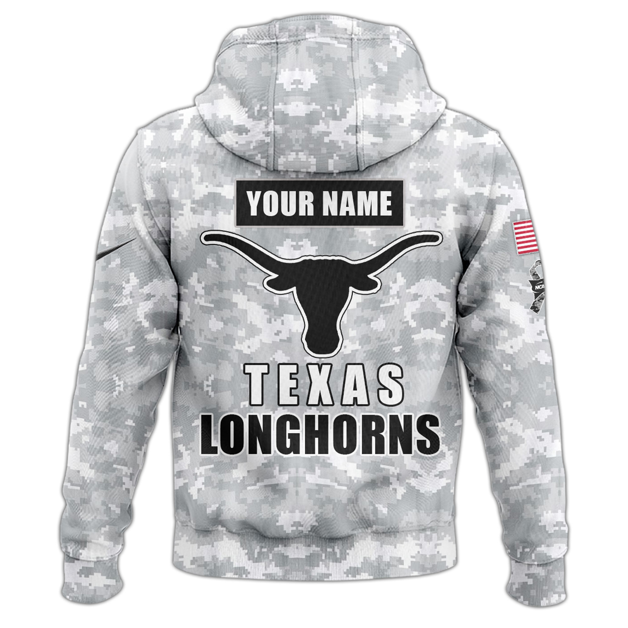 Texas Longhorns Football Arctic Camo Salute to Service Club Hoodie 2024 - Famjoys Texas Longhorns Football Arctic Camo Salute to Service Club Hoodie 2024 - Famjoys