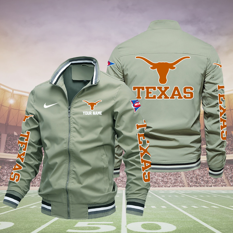 Texas Longhorns football Boomber Jacket - Famjoys Texas Longhorns football Boomber Jacket - Famjoys