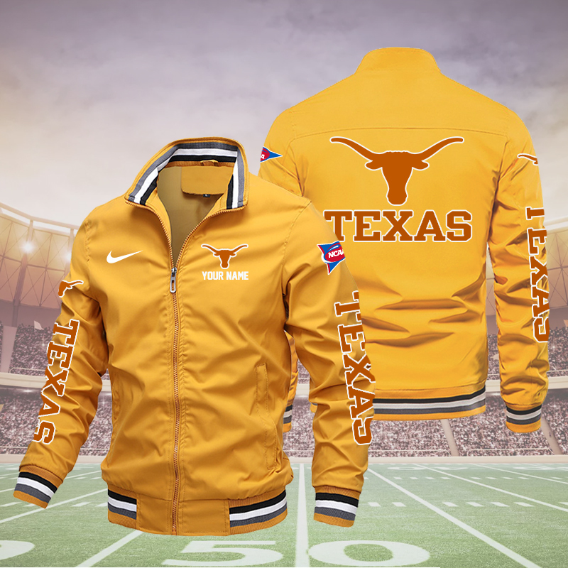 Texas Longhorns football Boomber Jacket - Famjoys Texas Longhorns football Boomber Jacket - Famjoys