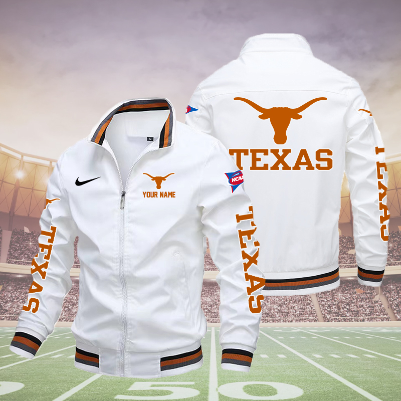 Texas Longhorns football Boomber Jacket - Famjoys Texas Longhorns football Boomber Jacket - Famjoys