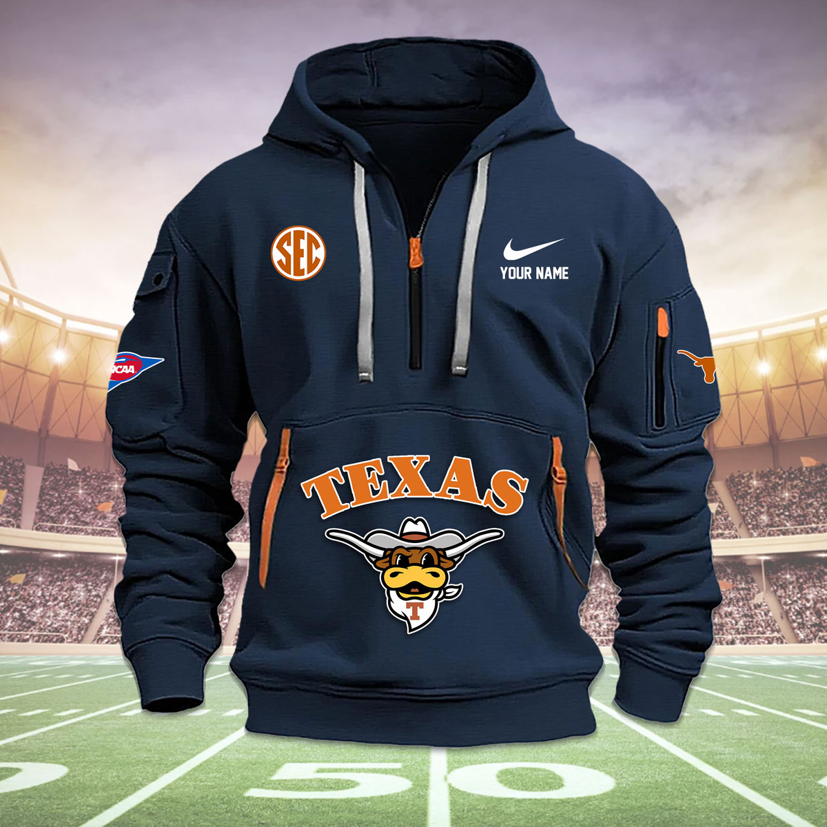 Texas Longhorns football Heavy Hoodie - Famjoys Texas Longhorns football Heavy Hoodie - Famjoys