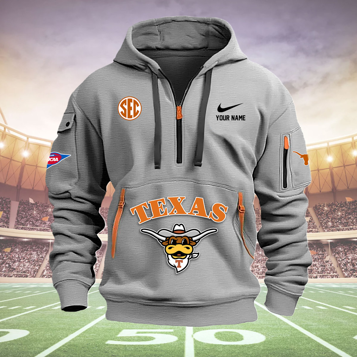 Texas Longhorns football Heavy Hoodie - Famjoys Texas Longhorns football Heavy Hoodie - Famjoys