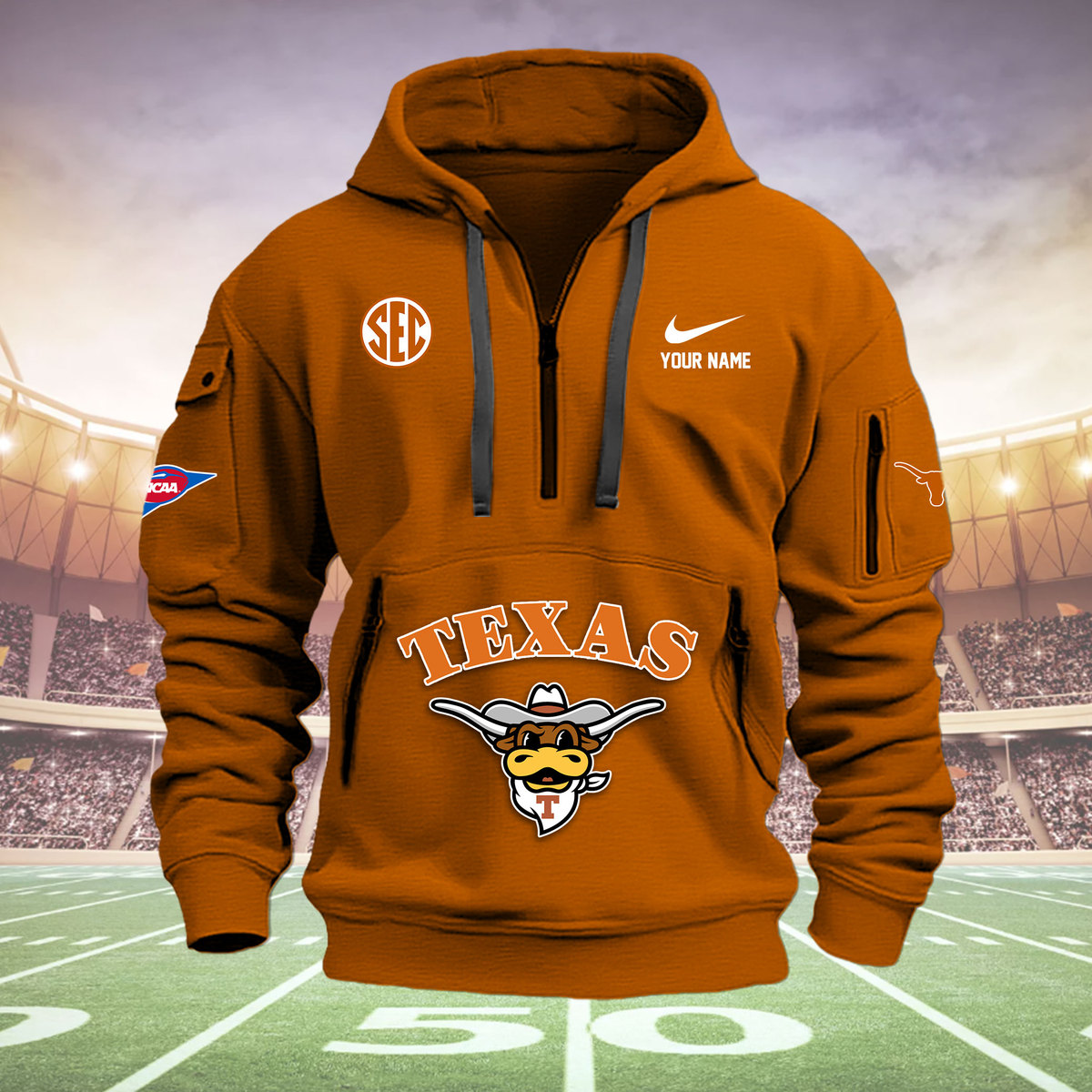 Texas Longhorns football Heavy Hoodie - Famjoys Texas Longhorns football Heavy Hoodie - Famjoys