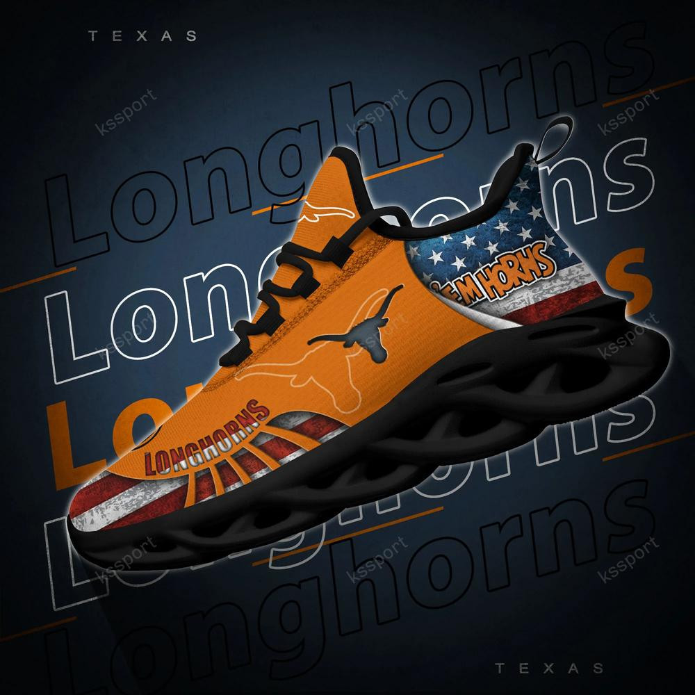 Texas Longhorns Max Soul Clunky Shoes - Famjoys Texas Longhorns Max Soul Clunky Shoes - Famjoys