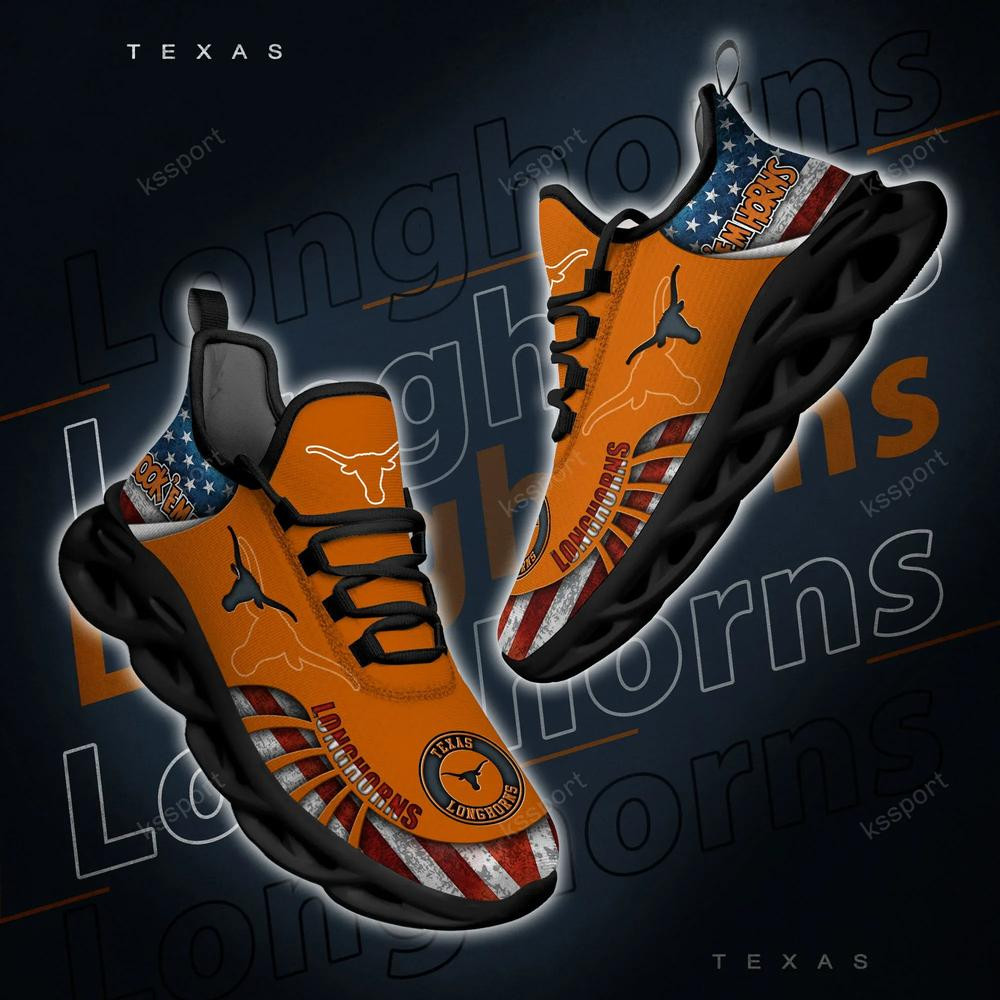 Texas Longhorns Max Soul Clunky Shoes - Famjoys Texas Longhorns Max Soul Clunky Shoes - Famjoys