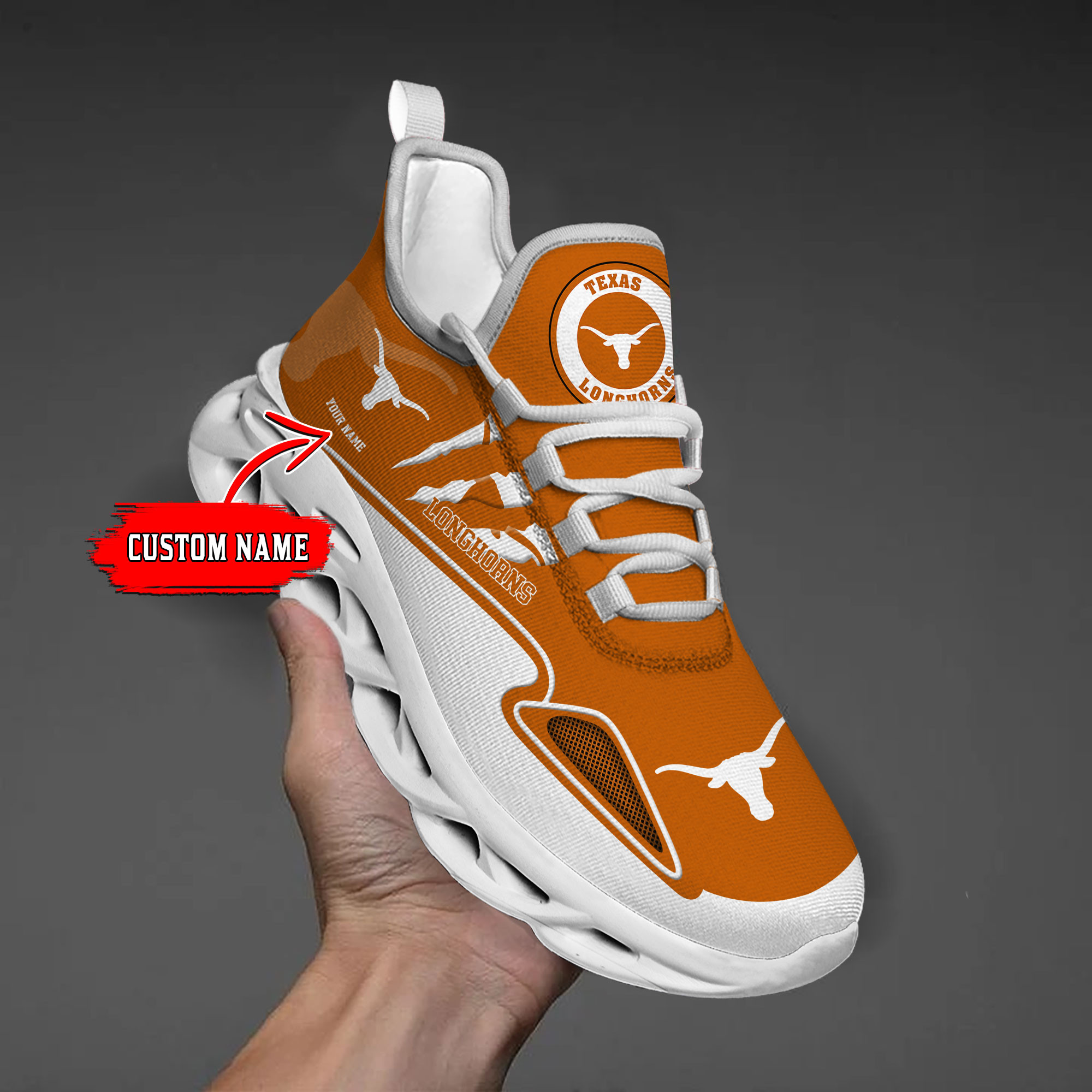 Texas Longhorns Max Soul Shoes - Famjoys Texas Longhorns Max Soul Shoes - Famjoys