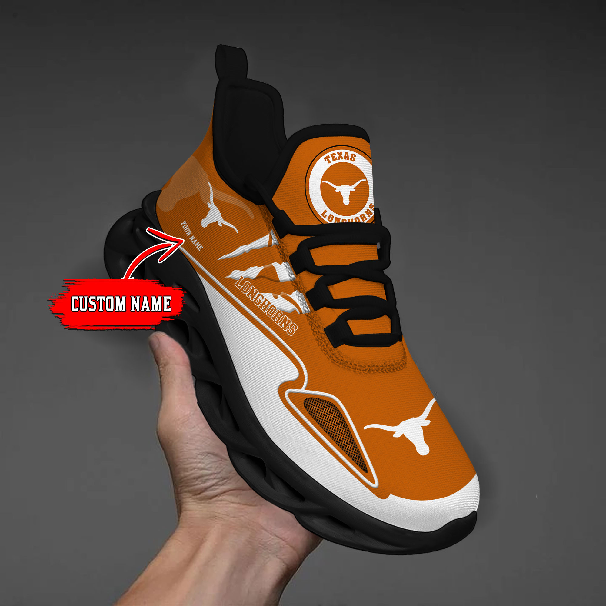 Texas Longhorns Max Soul Shoes - Famjoys Texas Longhorns Max Soul Shoes - Famjoys