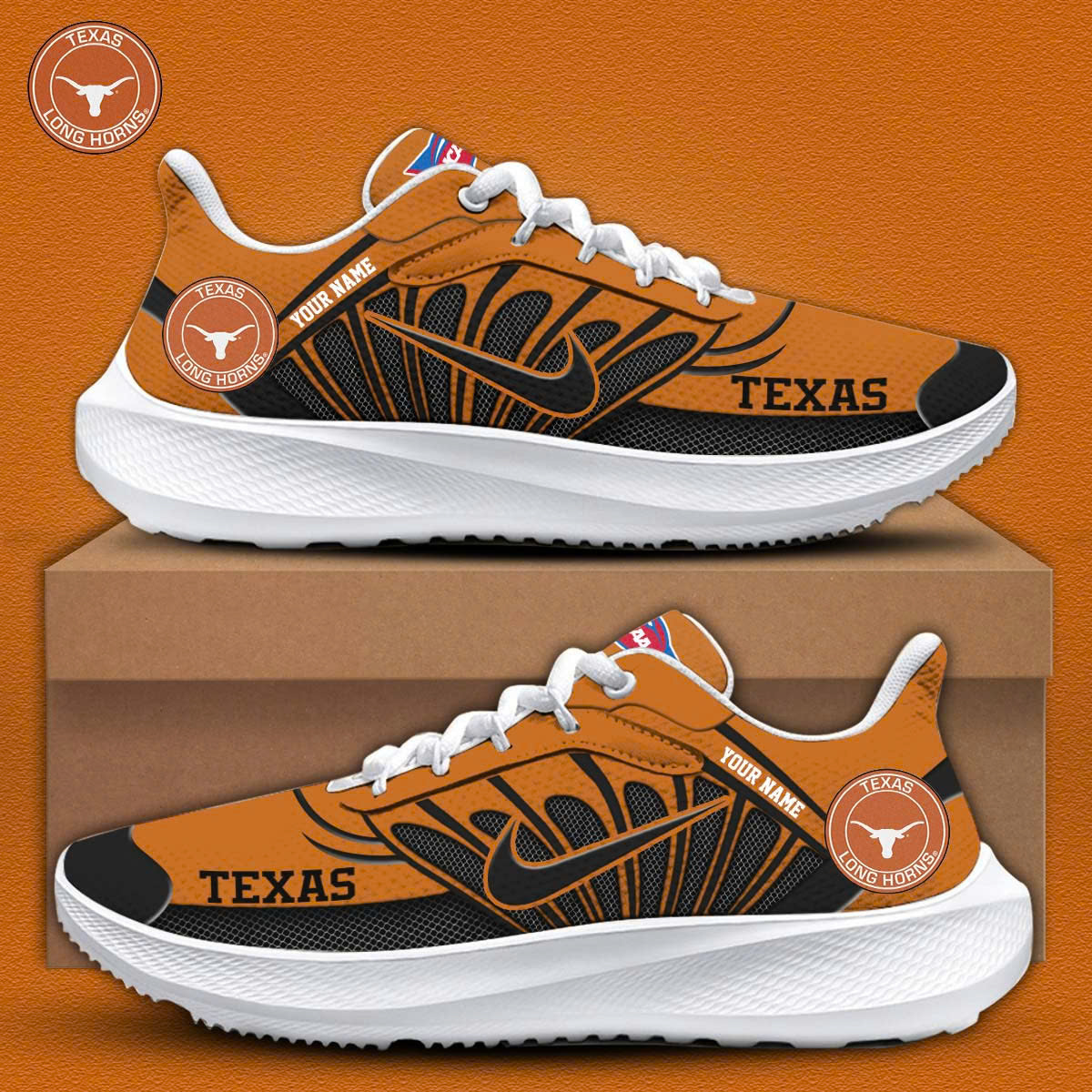 Texas Longhorns Max Soul Shoes - Famjoys Texas Longhorns Max Soul Shoes - Famjoys