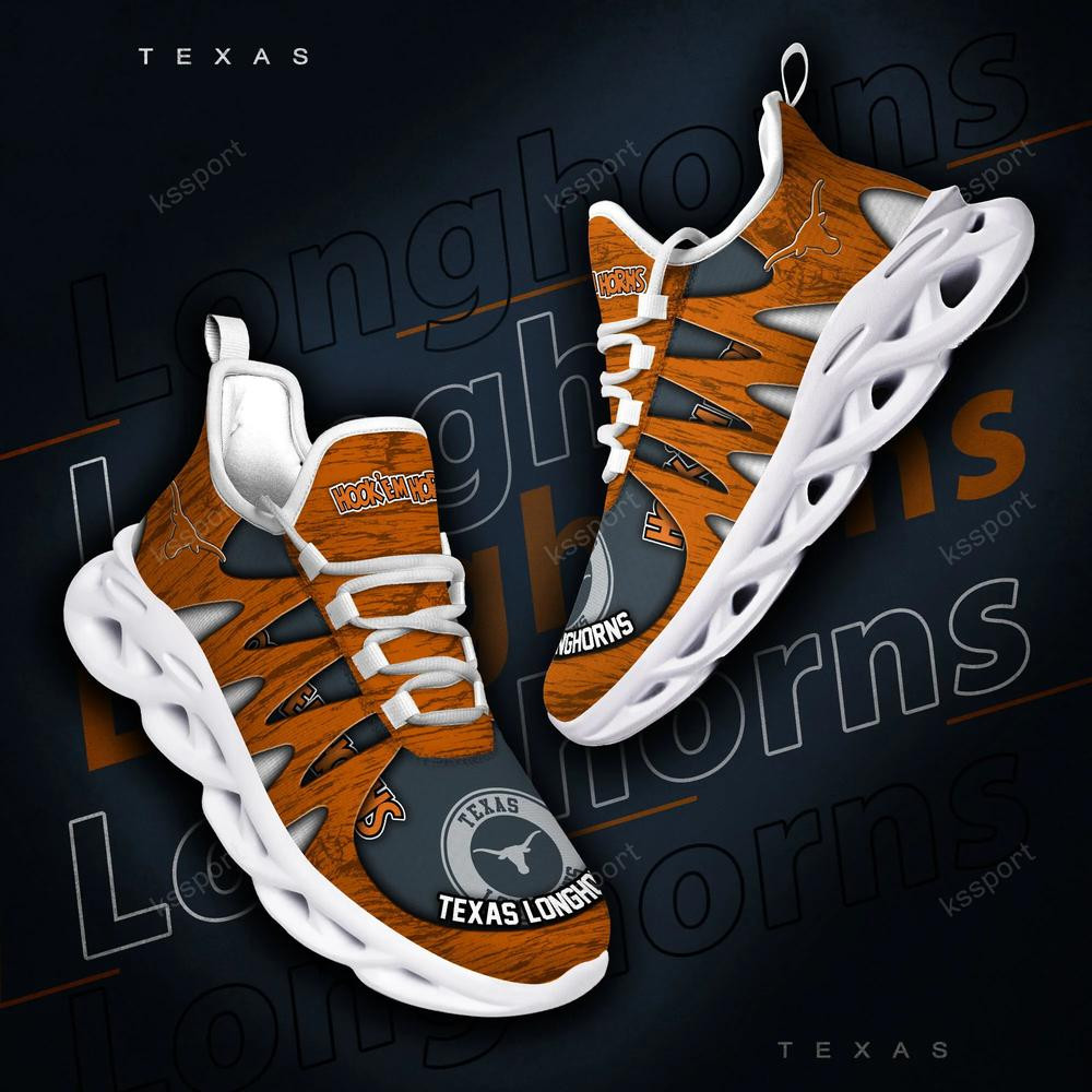 Texas Longhorns Max Soul Shoes, Running Sneakers - Famjoys Texas Longhorns Max Soul Shoes, Running Sneakers - Famjoys