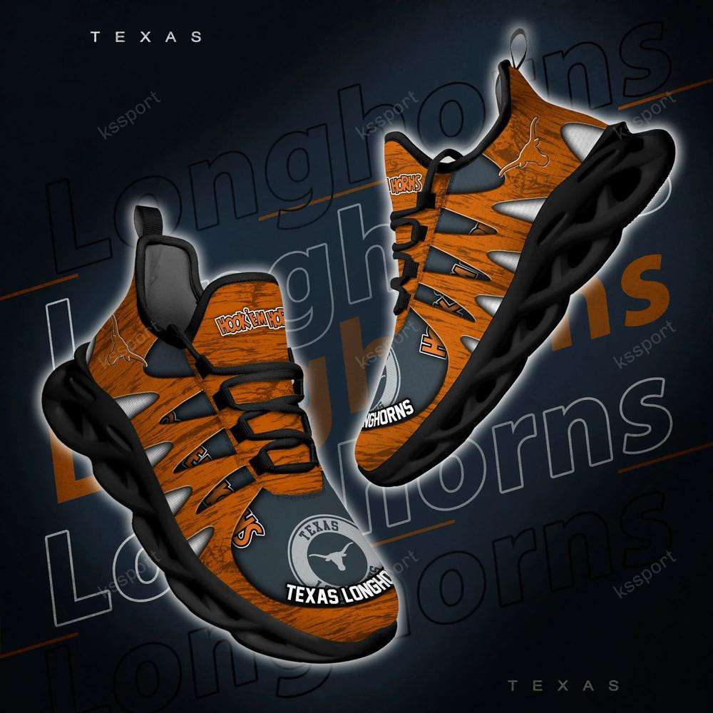 Texas Longhorns Max Soul Shoes, Running Sneakers - Famjoys Texas Longhorns Max Soul Shoes, Running Sneakers - Famjoys