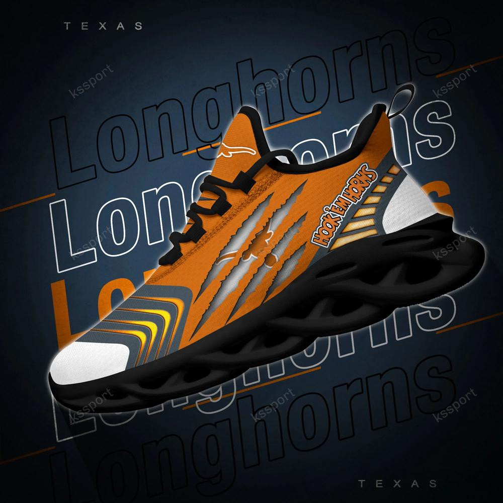 Texas Longhorns Max Soul Sneakers Chunky - Famjoys Texas Longhorns Max Soul Sneakers Chunky - Famjoys