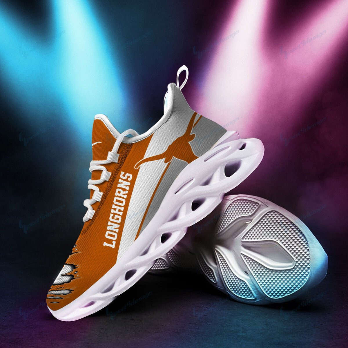 Texas Longhorns Max Soul YZ Running Sneakers 969 - Famjoys Texas Longhorns Max Soul YZ Running Sneakers 969 - Famjoys