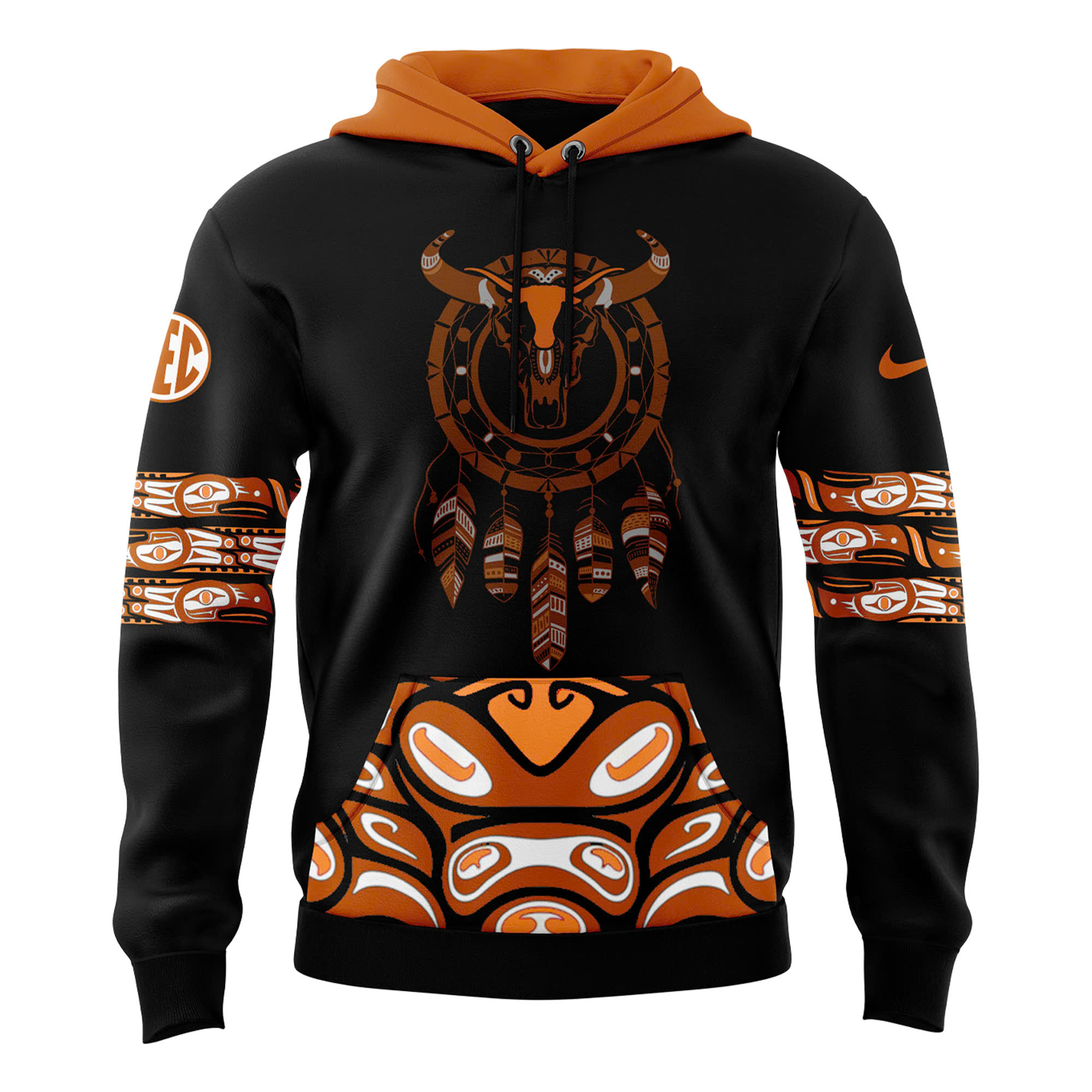 Texas Longhorns Native American Heritage Month Premium Pullover Hoodie - Famjoys Texas Longhorns Native American Heritage Month Premium Pullover Hoodie - Famjoys