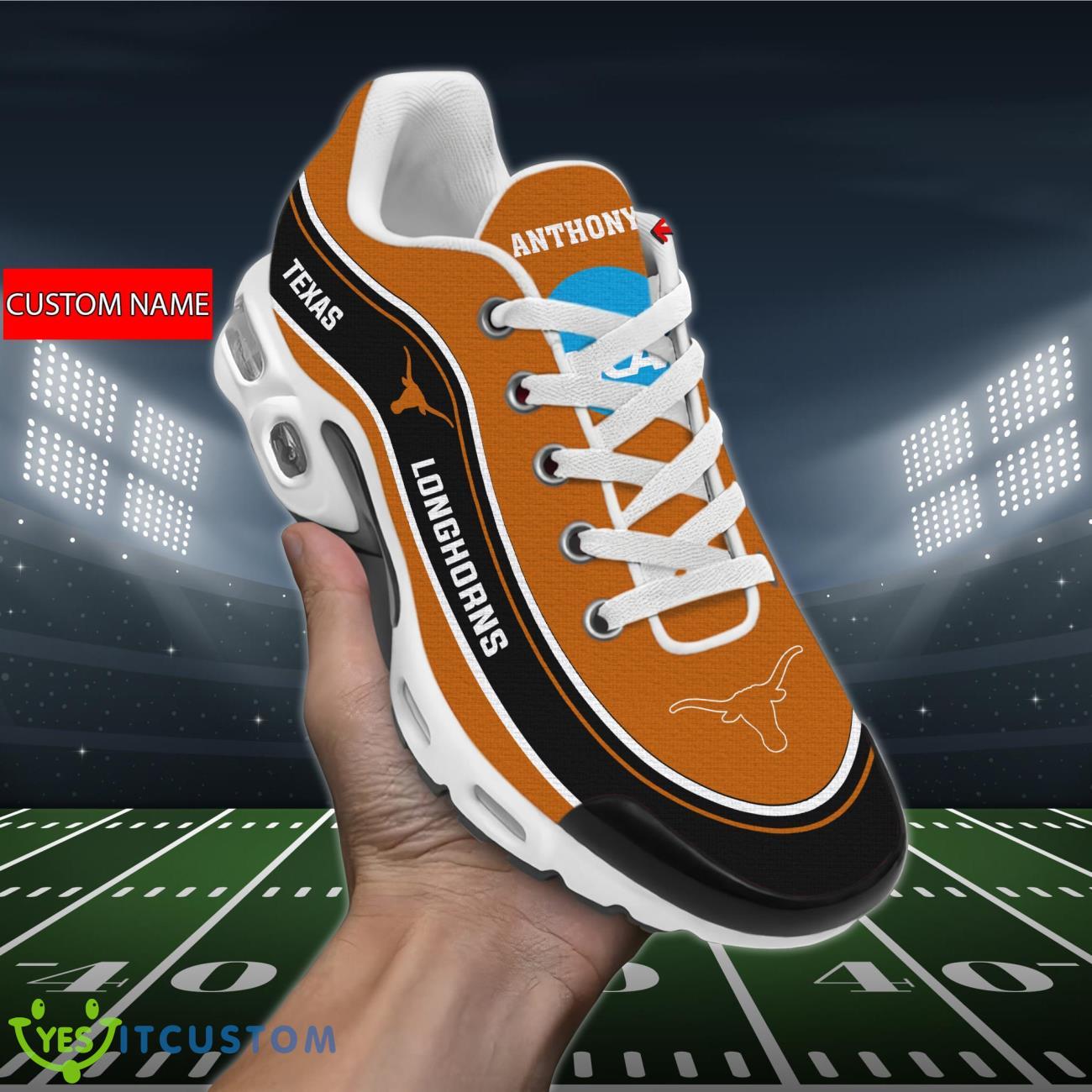 Texas Longhorns NCAA Personalized Name Air Cushion Sports Shoes Sneaker KLTNS220468 - Famjoys Texas Longhorns NCAA Personalized Name Air Cushion Sports Shoes Sneaker KLTNS220468 - Famjoys