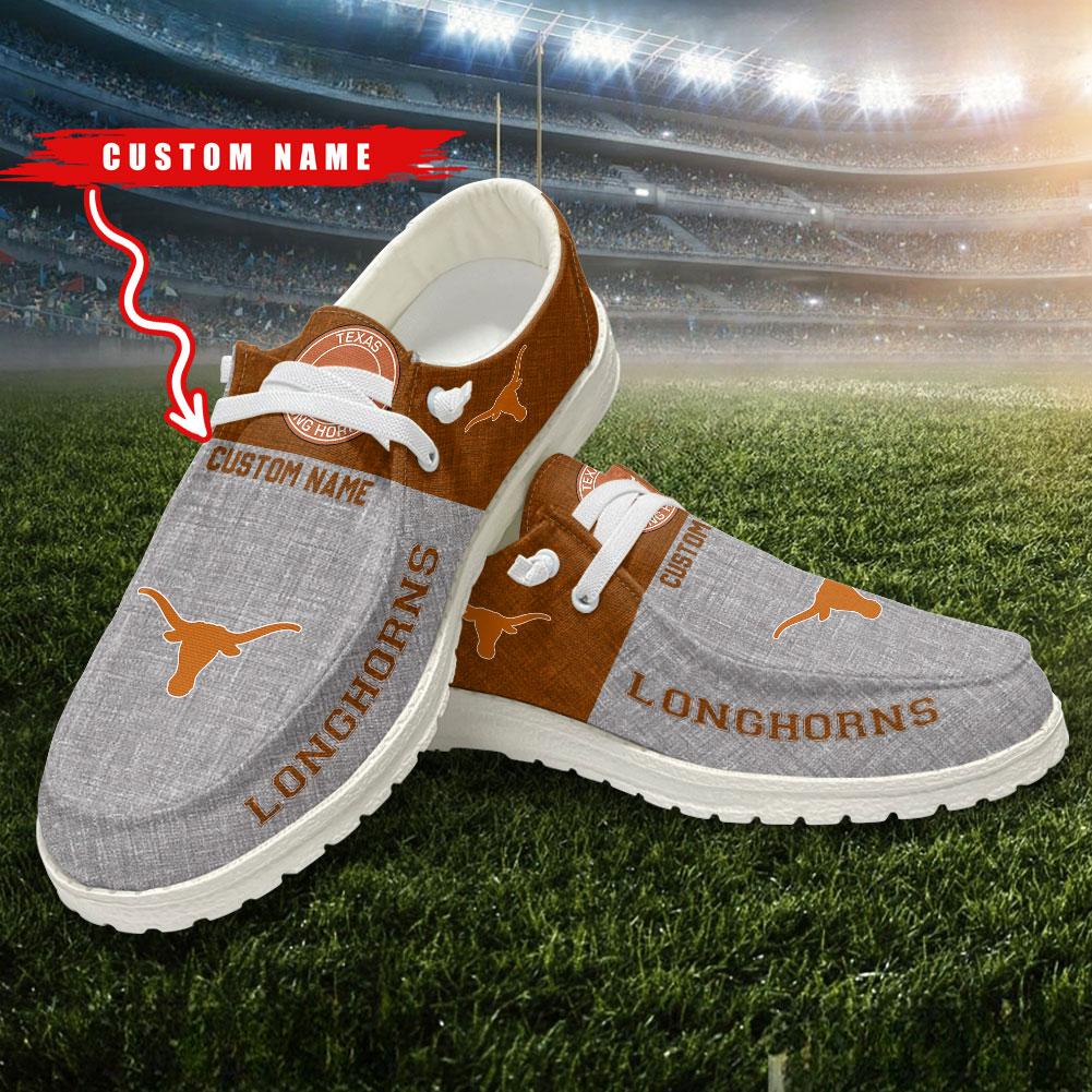 Texas Longhorns Personalized Hey Dude Shoes - Famjoys Texas Longhorns Personalized Hey Dude Shoes - Famjoys