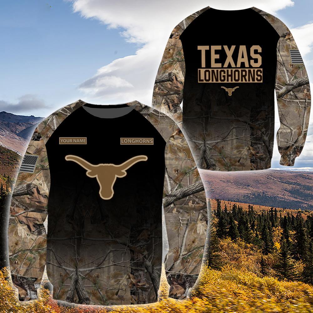 Texas Longhorns Personalized Hunting Camo Hoodie,T-Shirt, Sweatshirt, Zipper - Famjoys Texas Longhorns Personalized Hunting Camo Hoodie,T-Shirt, Sweatshirt, Zipper - Famjoys